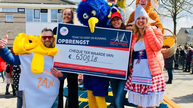 Cheque voor Roparun